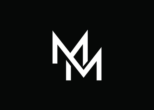 MM logo initial letter design template vector