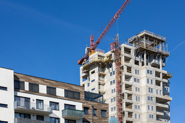 construction site, building place of new development, Prague, Czech republic
