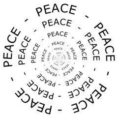 Peace Wordcloud on white background - illustration