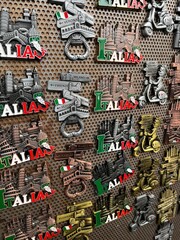 Magnets as souvenirs in Venice, Italy