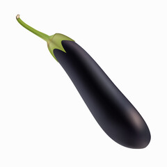 Eggplant isolated on a white background.