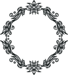 elegant flower border element
