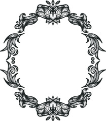 elegant flowery border element