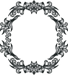 romantic floral border vector