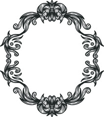 romantic floral decorative vector