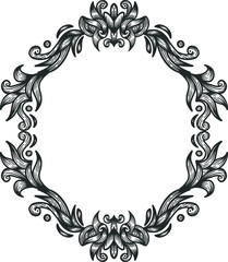 template floral border element