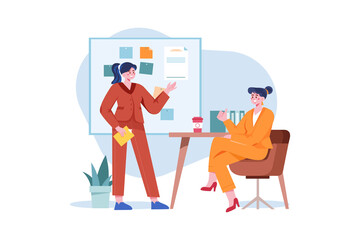 Business Activities Illustration concept. Flat illustration isolated on white background