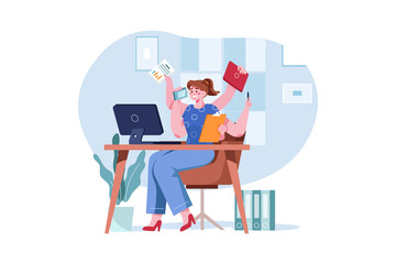 Business Activities Illustration concept. Flat illustration isolated on white background