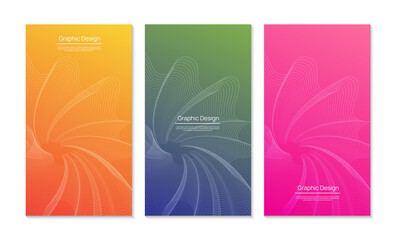 vector cover, colorful abstract background, with wave lines