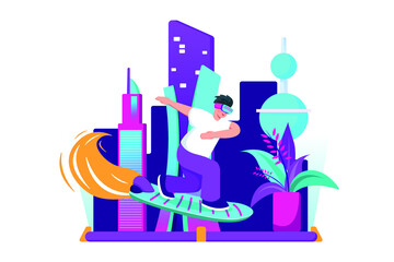 Experience Metaverse illustration concept