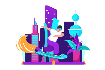 Experience Metaverse illustration concept