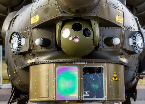 ZHUKOVSKY, MOSCOW - AUG 26, 2015: Training and combat helicopter Mi-28, called "Night Hunter", which has a dual piloting system. Control of the machine can take on a second crew member