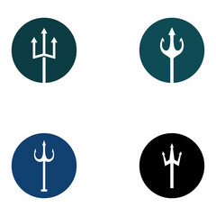 Trident logo using a design concept vector illustration template.