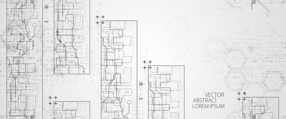 Abstract vertical technology background. Communication concept, futuristic digital innovation background. Vector illustration