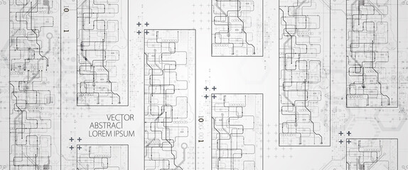 Abstract vertical technology background. Communication concept, futuristic digital innovation background. Vector illustration