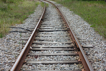 Fototapeta na wymiar Unique ligne de chemin de fer