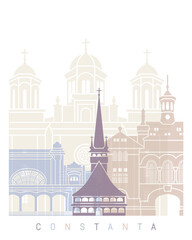 CONSTANTA SKYLINE POSTER PASTEL
