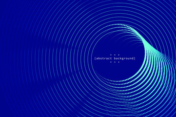 abstract flow line curve in sphere radius on navy blue backgroundcan be use for technology product advertisement  data security company presentation website template magazine cover vector eps.