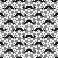seamless barber tools shop pattern illustration