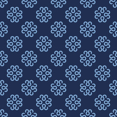 monochrome geometric floral fabric pattern
