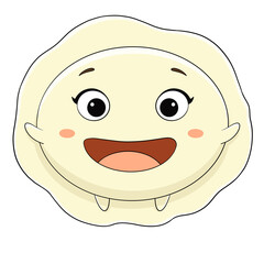 Dumplings, manti, a character for dumpling producers, manta producers, cafes, dumplings, strip food.