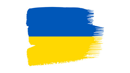Obraz premium Ukrainian national flag in grunge style