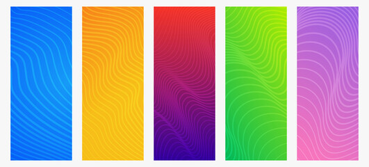 Modern colorful gradient background with wave lines