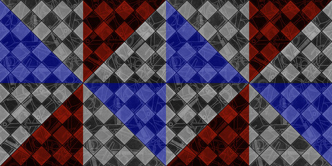 seamless barber tools shop pattern illustration