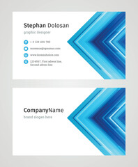 Fototapeta premium Minimalist Business Card Design Template. Modern Creative and Clean Corporate Design. Vector Illustration. Front and Back Sides with Colorful Abstract Background