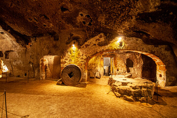 Orvieto, Umbria, Italy. Underground caves. - obrazy, fototapety, plakaty