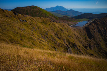 landscape with lake and mountains