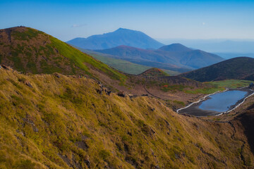 landscape with lake and mountains