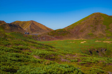 landscape with sky and mountains
