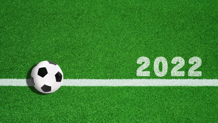 Obraz premium textured soccer game field - 2022