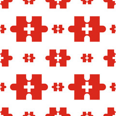 Obraz premium switzerland flag puzzle pieces pattern on white background. vector illustration
