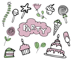 Party icons set