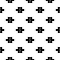 Paint brush strokes seamless pattern. Freehand design background. Crosses motif modern minimal ornament. Trendy handdrawn doodle geometric print