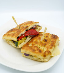  sandwich vegetal de pan de chapata 