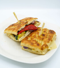  sandwich vegetal de pan de chapata 