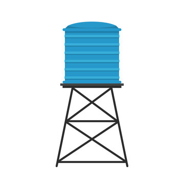 Water tank vector. tap. wallpaper. free space for text.