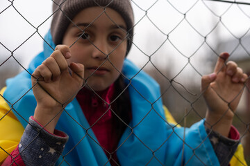 little girl immigrant from ukraine
