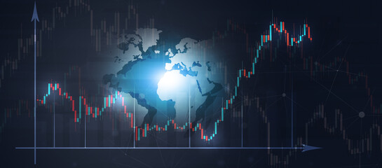 finance market trading chart background