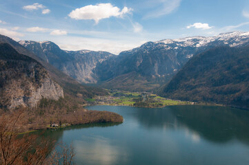 View of Hallstatter lake in Austria