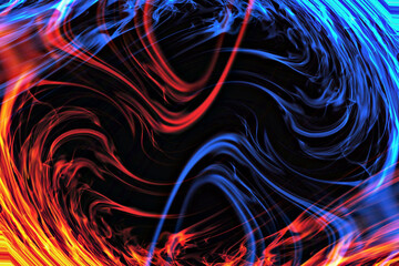 赤と青の炎　幻想的な背景