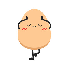 Egg character design. egg vector on white background.