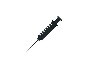 Syringe Icon Vector Illustration Logo Template
