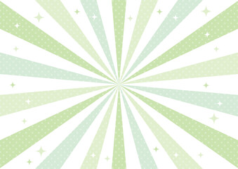 集中線　水玉　黄緑　キラキラ　ドット　背景