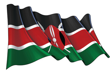Waving Flag of Kenya