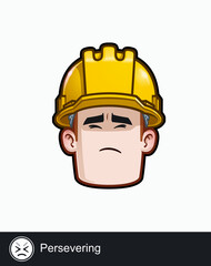 Construction Worker - Expressions - Concerned - Persevering