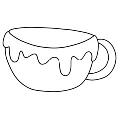 honey mug digital stamp SVG illustration